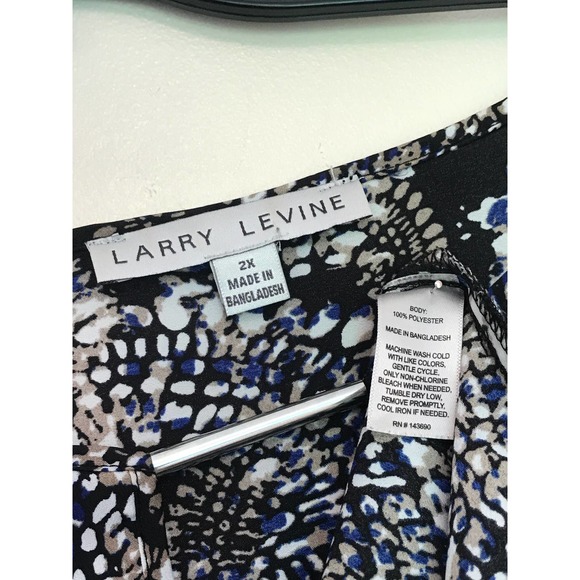 Larry Levine 2x Blouse - Picture 3 of 5